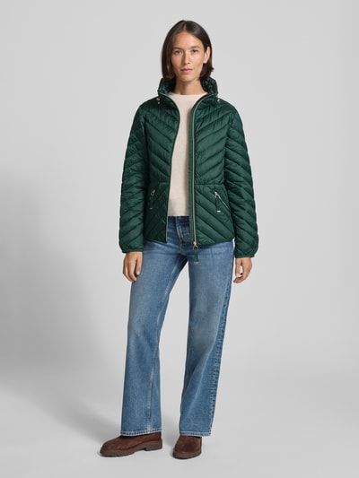 Christian Berg Woman Selection Steppjacke mit Stehkragen und Reißverschlusstaschen Dunkelgruen 1