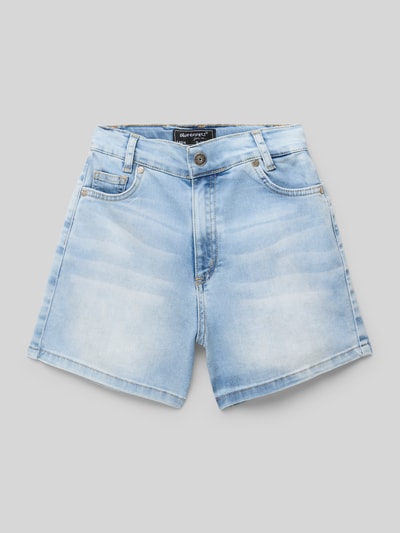 Blue Effect Szorty jeansowe o kroju regular fit z naszywką z logo Jasnoniebieski 1