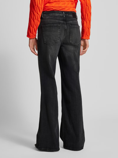 Oui Relaxed flared cut jeans in 5-pocketmodel Donkergrijs - 5