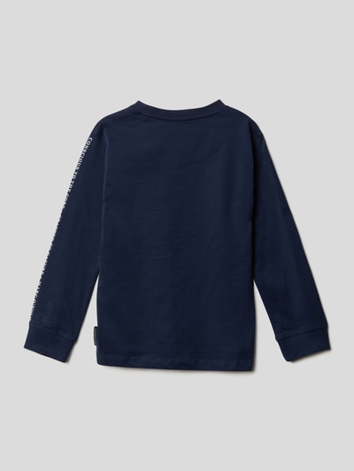 Marc O'Polo Longsleeve mit Brusttasche Marineblau 3