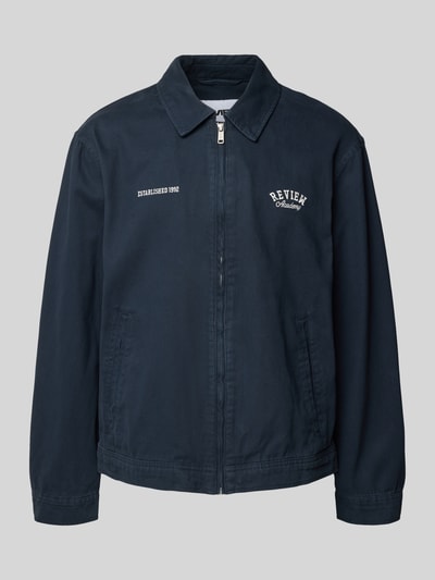 REVIEW Twill seizoensjack met steekzakken Marineblauw - 2