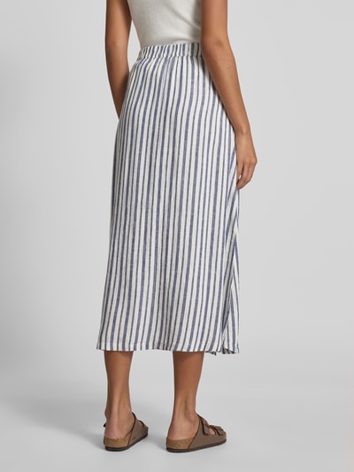 B.Young Spódnica lniana z listwą guzikową model ‘FALAKKA’ Błękitny 5