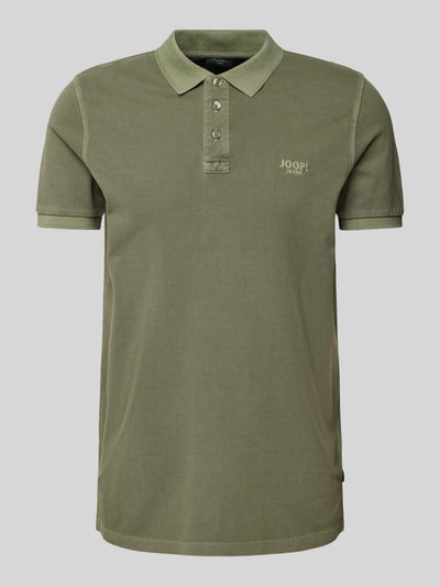 JOOP! Jeans Regular Fit Poloshirt im unifarbenen Design Modell 'Ambrosio' Oliv 2