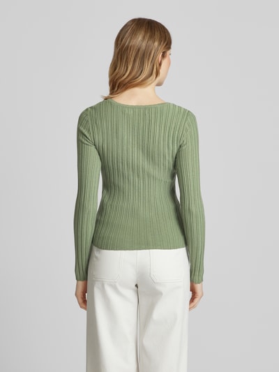 Vero Moda Slim Fit Strickpullover mit Viskose-Anteil Modell 'CECILIE' Schilf 5