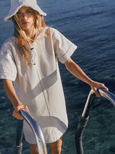 JAKE*S STUDIO WOMAN Minikleid mit Rundhalsausschnitt Offwhite 6