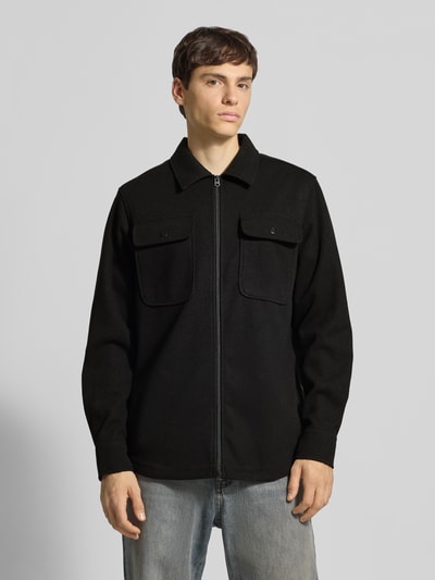 G-Star Raw Regular Fit Hemdjacke mit Reißverschluss Black 4