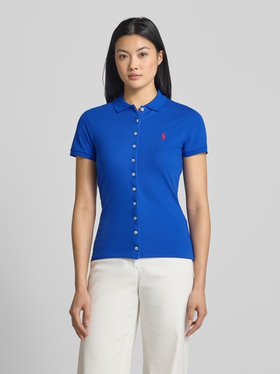 Polo Ralph Lauren Poloshirt met labelstitching Koningsblauw - 4