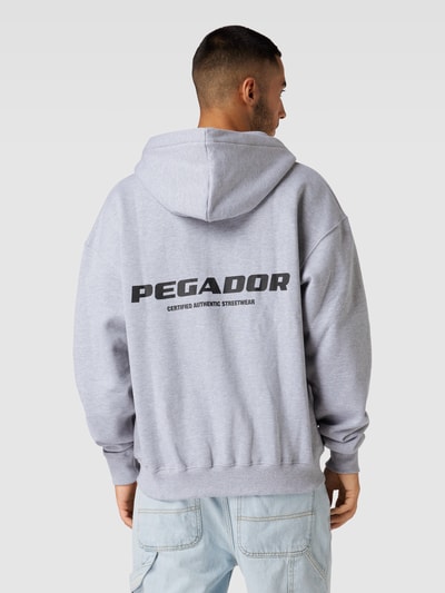 Pegador Oversized sweatjack in gemêleerde look Lichtgrijs gemêleerd - 5