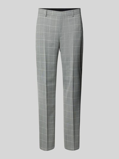 BOSS Slim fit pantalon met persplooien, model 'Lenon' Lichtgrijs - 2