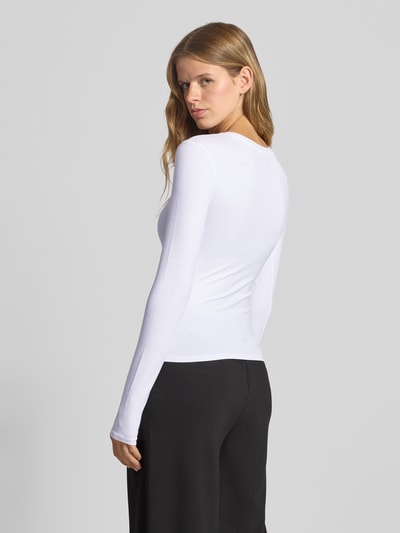 Review Bluzka z długim rękawem z dekoltem okrągłym Biały 5