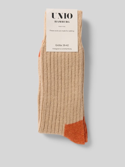 Unio Socken mit Kaschmir-Anteil Beige 3