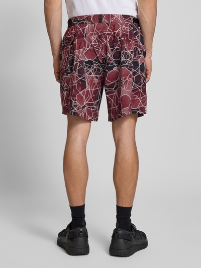 The North Face Korte regular fit broek met labelstitching Bordeaux - 5