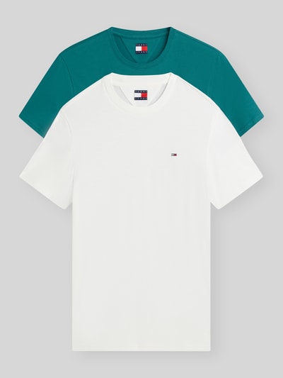 Tommy Jeans T-shirty o kroju slim fit z czystej bawełny w zestawie 2 szt. Petrol 2