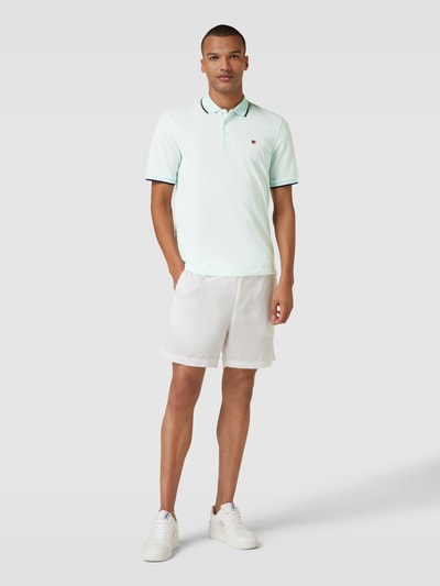 Jack & Jones Premium Koszulka polo z paskami w kontrastowym kolorze model ‘BLUWIN’ Morski 1