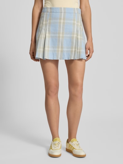 Hugo Blue Minirock mit gelegten Falten Modell 'Rideli' Hellblau 4