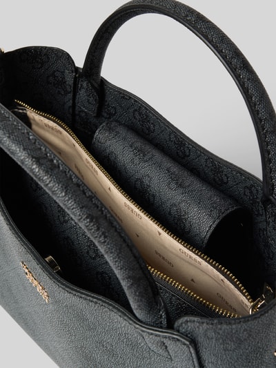 Guess Handtasche mit Label-Applikation Modell 'BRENTON' Anthrazit 5
