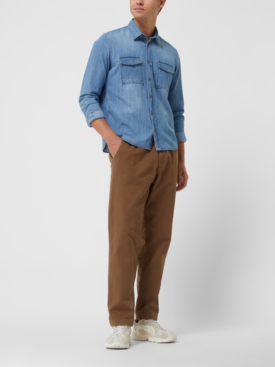 DIGEL Slim fit jeansoverhemd van katoen, model 'Kamron' Jeansblauw - 1