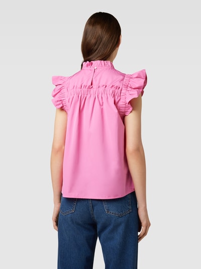 tonno & panna Blouse met volantmouwen, model 'Roswita' Felroze - 4