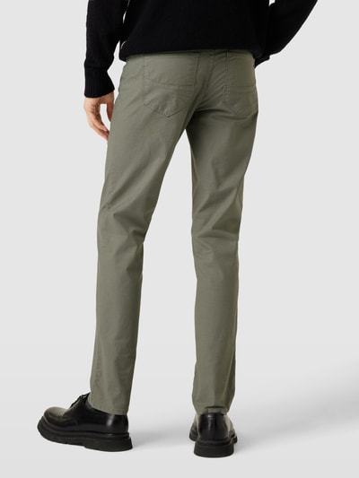 Brax Straight fit chino met 5-pocketmodel, model 'Cadiz' Olijfgroen - 5