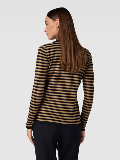 MaxMara Leisure Cardigan aus Schurwolle mit Streifenmuster Modell 'COROLLA' Marine 5