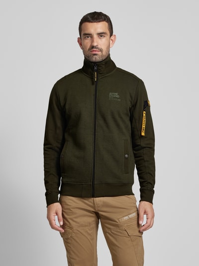 PME Legend Sweatjack met opstaande kraag Olijfgroen - 4