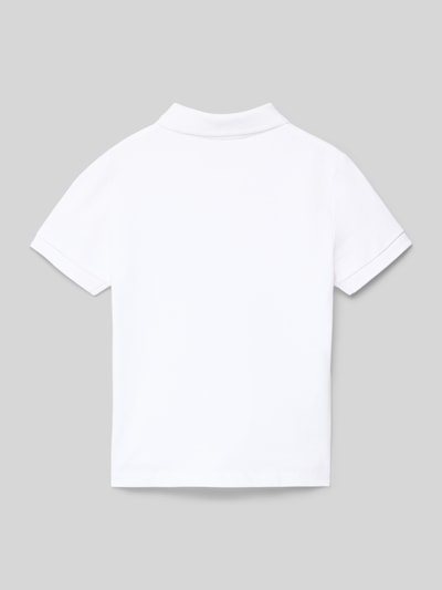 Produktfoto, Poloshirt aus Baumwolle von Mango, weiß, gerader Schnitt, Polokragen, kurzärmlig, reine Baumwolle, Rückansicht