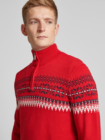 MCNEAL Gebreide pullover met opstaande kraag Rood - 3