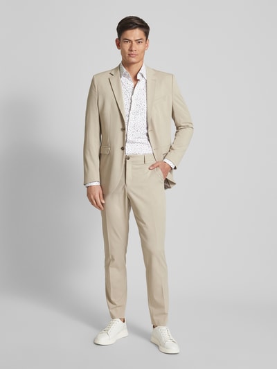 BOSS Regular Fit Freizeithemd mit Allover-Muster Modell 'Hank' Sand 1