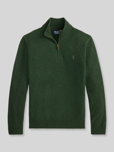 Polo Ralph Lauren Regular Fit Troyer aus reiner Wolle Dunkelgruen 2