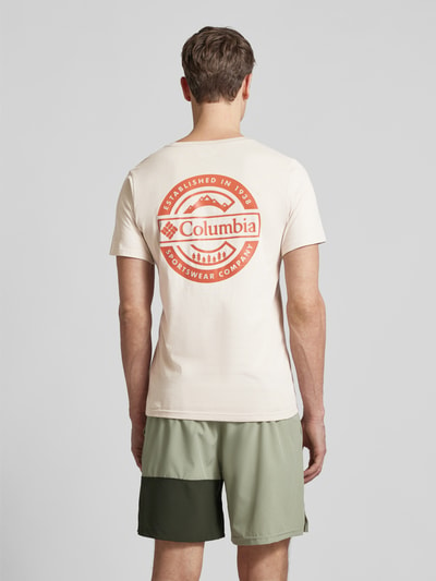 COLUMBIA T-Shirt mit Label-Print Sand 5