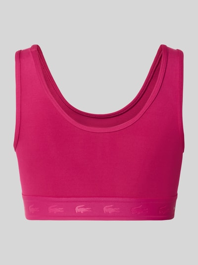 Lacoste Sport Sport-BH mit Logo-Patch Pink 3