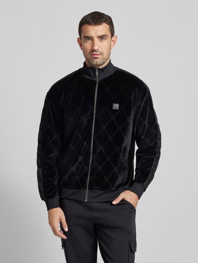 HUGO Sweatjacke mit Label-Detail Modell 'Dranchiso' Black 4