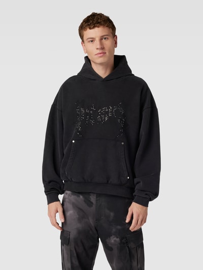 Jack & Jones Hoodie met labelprint, model 'VICIOUS' Zwart - 4