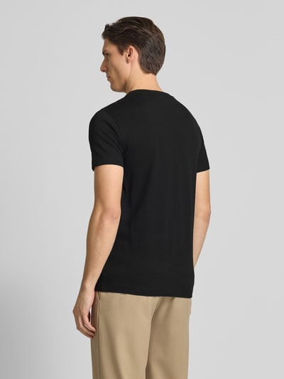 Gant Slim Fit T-Shirt mit Label-Stitching Black 5