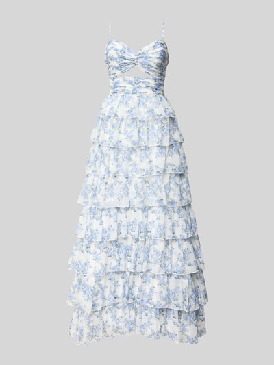 Hey Kyla Abendkleid im Stufen-Look Hellblau 2