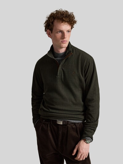 Polo Ralph Lauren Troyer mit kurzer Knopfleiste Oliv Melange 4
