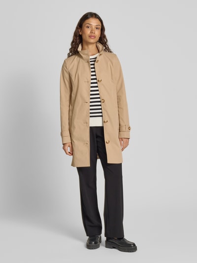 Christian Berg Woman Selection Trenchcoat mit Stehkragen und Ärmelriegeln Sand 1