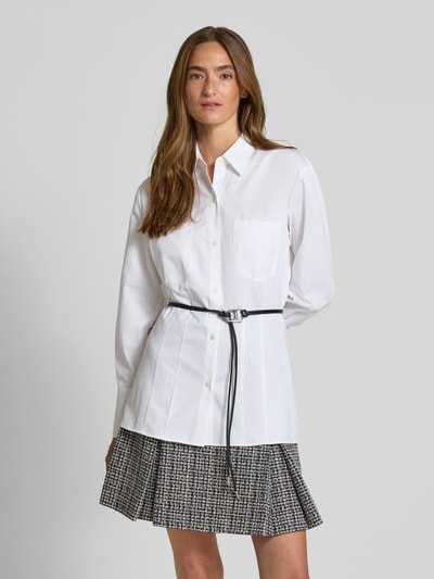 HUGO Overhemdblouse met tailleriem, model 'Everlee' Wit - 4