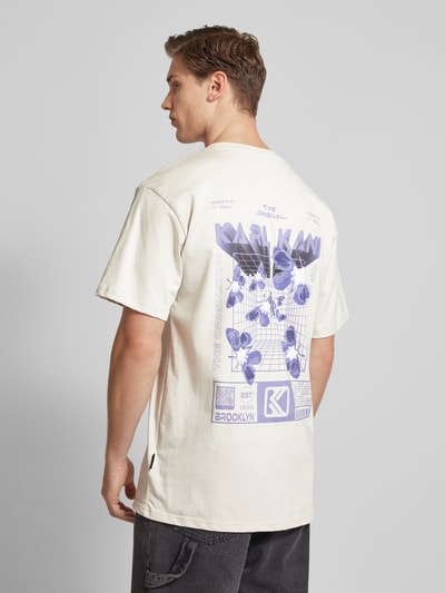 KARL KANI T-Shirt mit Label-Print Modell 'Signature' Hellgrau 5