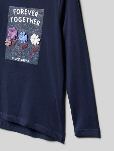 s.Oliver RED LABEL Shirt met lange mouwen in A-lijn van puur katoen Marineblauw - 2