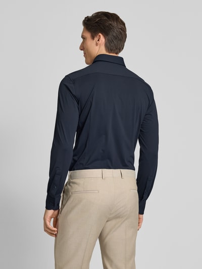 BOSS Slim fit zakelijk overhemd met kentkraag, model 'Hank' Marineblauw - 5