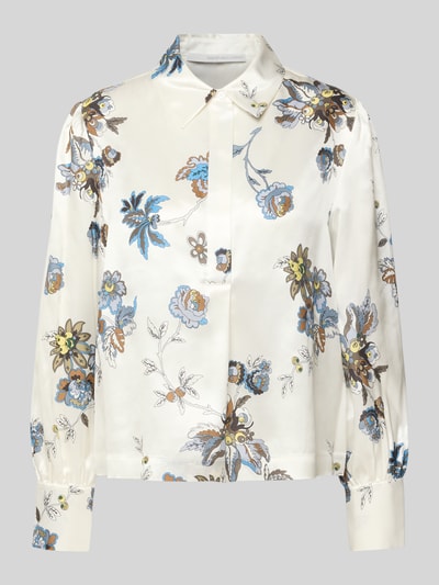 Herzensangelegenheit Overhemdblouse van puur zijde, model 'Marina' Wit - 2