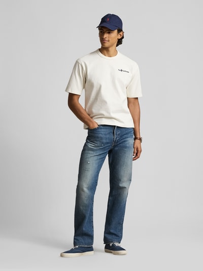 Polo Ralph Lauren Relaxed Fit T-Shirt aus reiner Baumwolle Offwhite 1