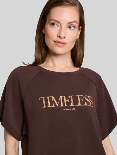 Tom Tailor Loose Fit Sweatshirt aus Modal-Mix  Dunkelbraun 3