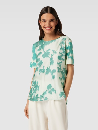 MaxMara Leisure Blouseshirt met all-over motief, model 'FAGUS' Mintgroen - 4