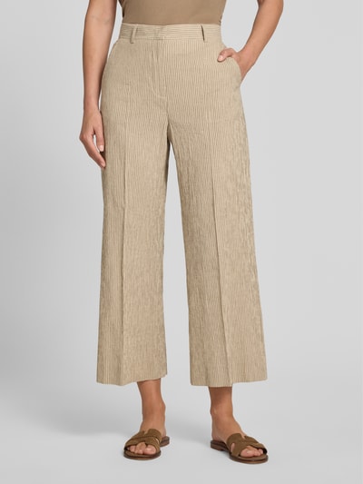 Weekend Max Mara Regular Fit Weite Hose aus Baumwoll-Leinen-Mix Modell 'MARINA' Sand 4