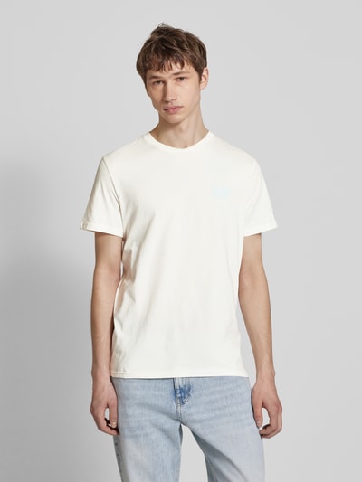 Tommy Jeans T-shirt o kroju regular fit z czystej bawełny z napisem z logo Złamany biały 4