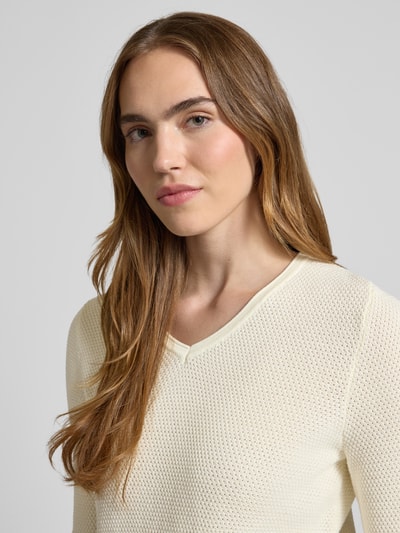 Christian Berg Woman Sweter z dzianiny z dekoltem w serek Złamany biały 3