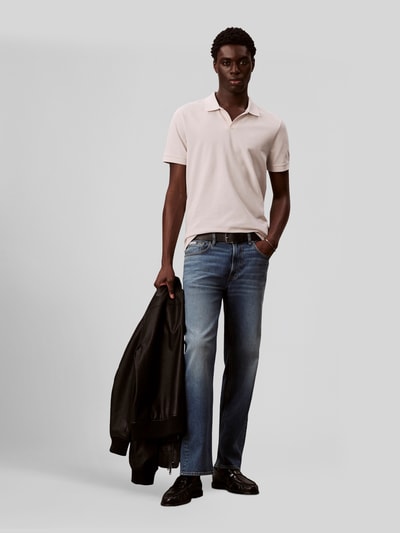 Calvin Klein Jeans Regular Fit Poloshirt aus reiner Baumwolle Ecru 1