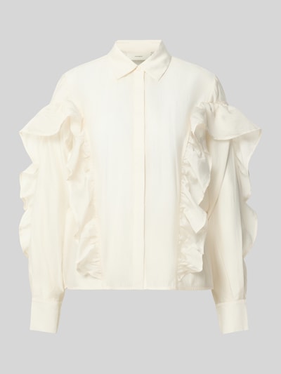 Copenhagen Muse Blouse met volants en overhemdkraag, model 'MOLLY' Offwhite - 2